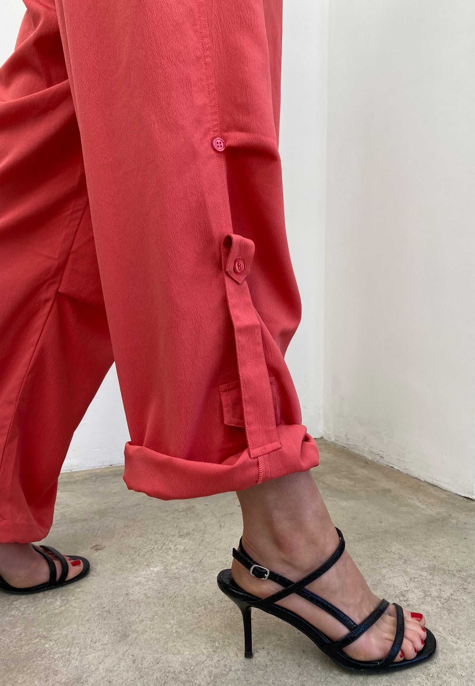 TRACE CORAL PARACHUTE TROUSERS