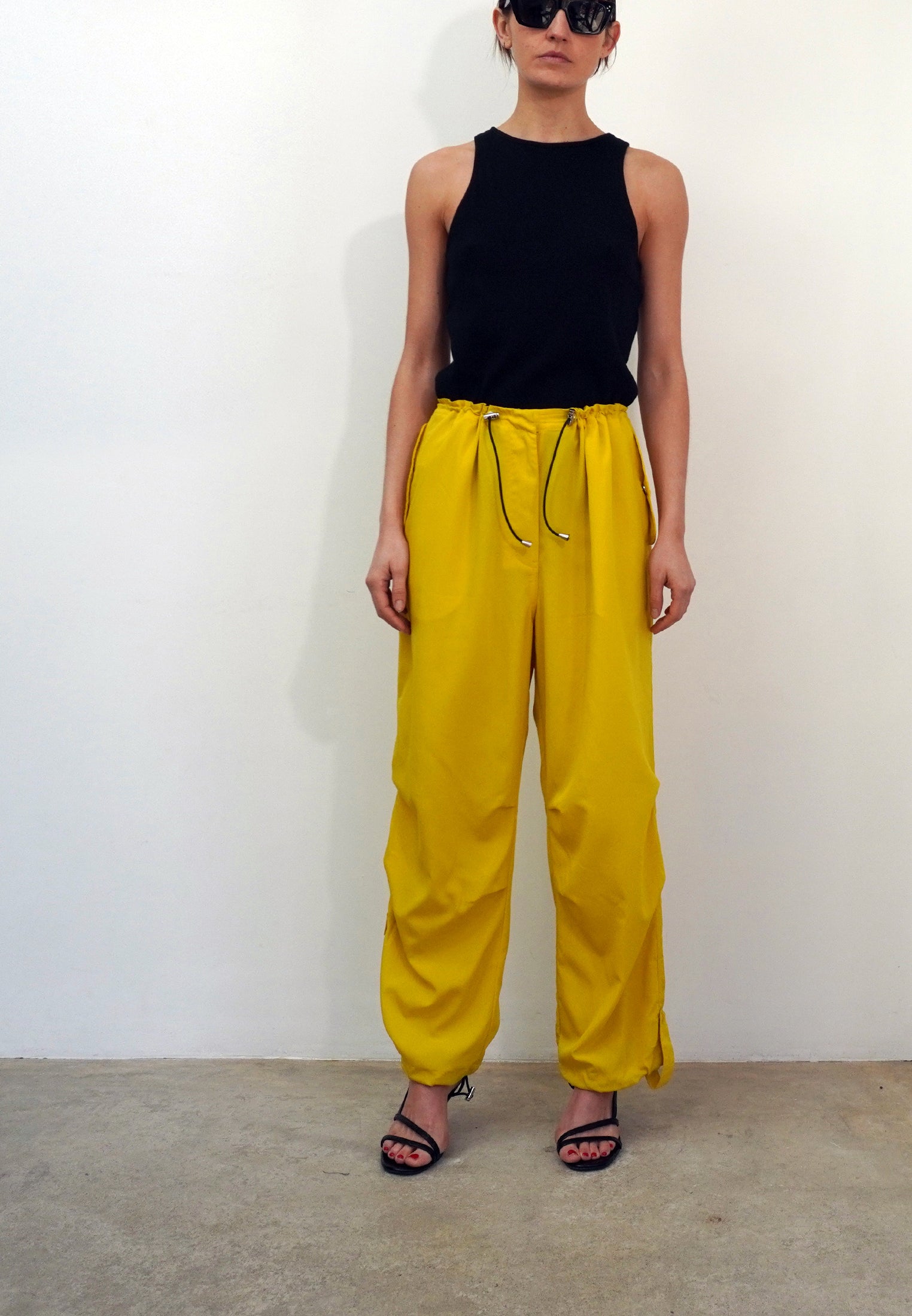 TRACE YELLOW PARACHUTE TROUSERS