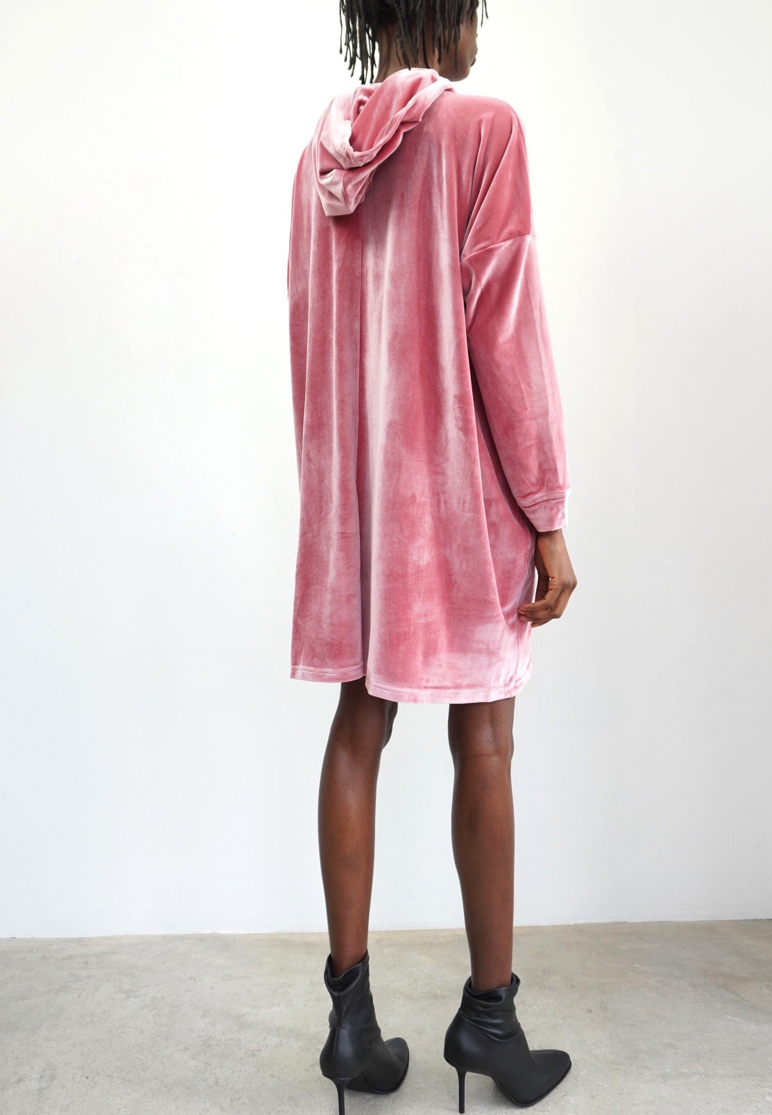 Pink hooded outlet dress