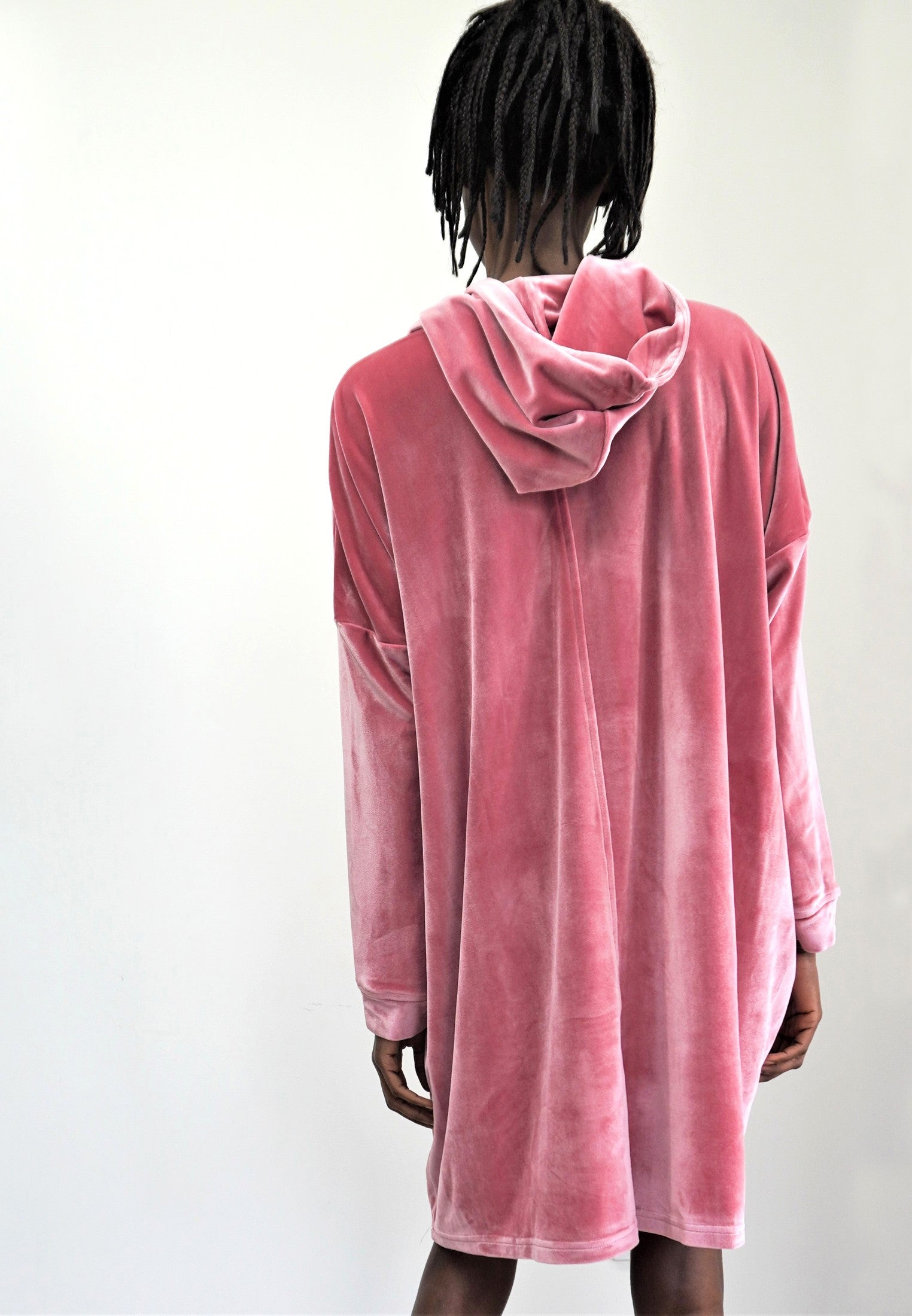 Pink velvet shop hoodie