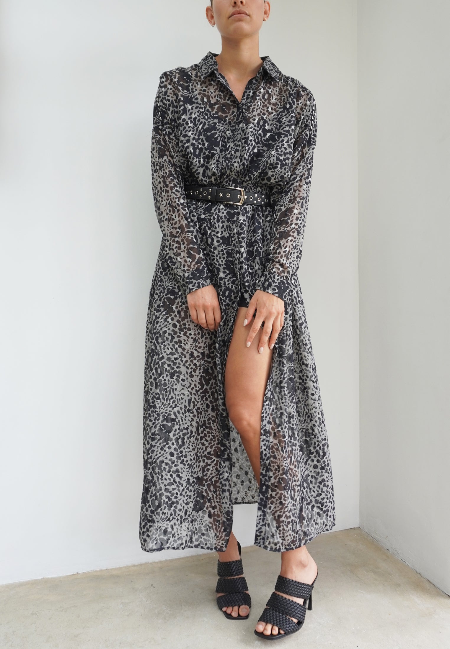 Animal print outlet shirt dress zara