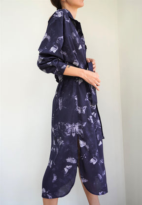 RELIGION Flutter Butterfly Print Shirt Dress