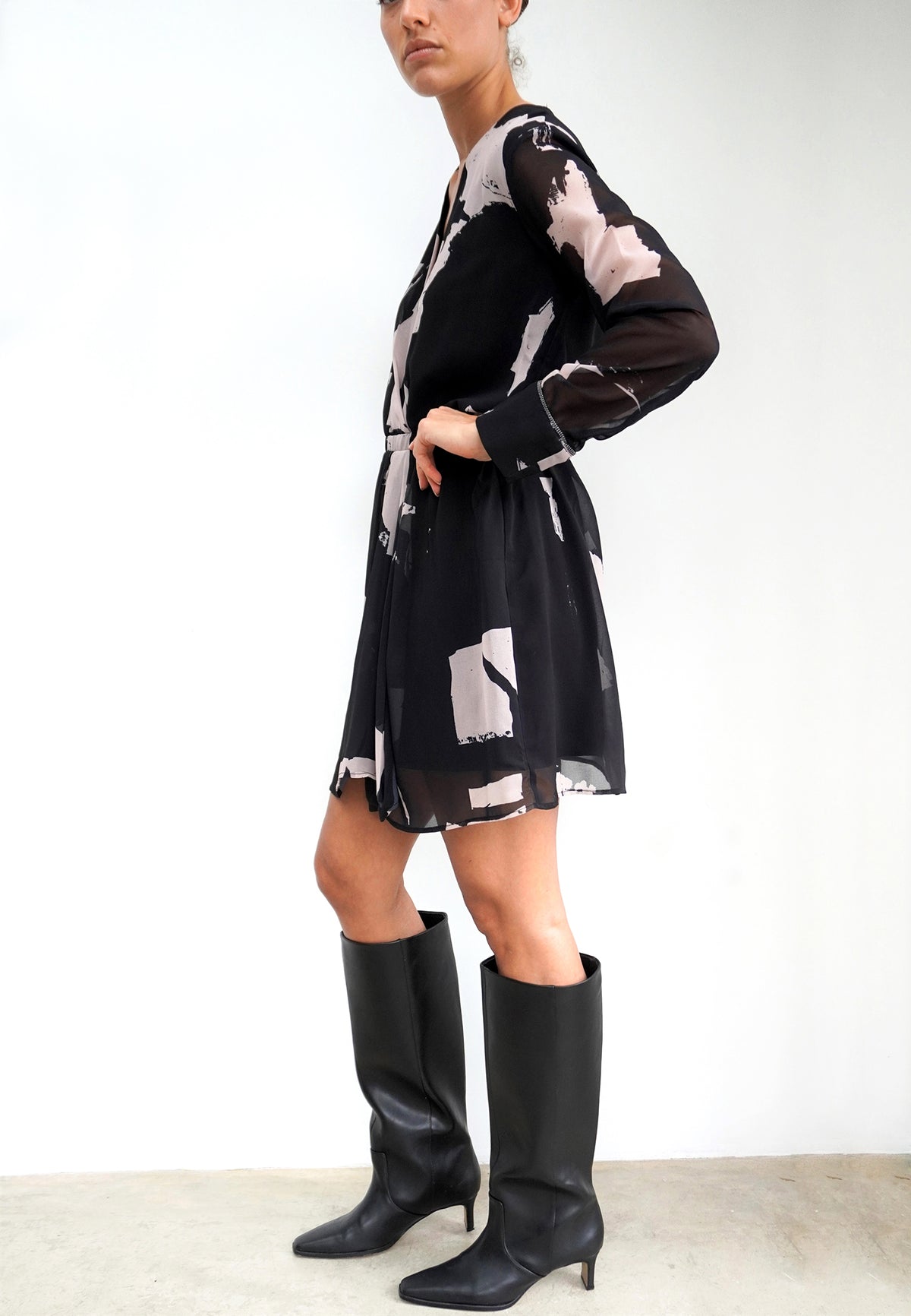 RELIGION Swift Abstract Stripe Print Dress