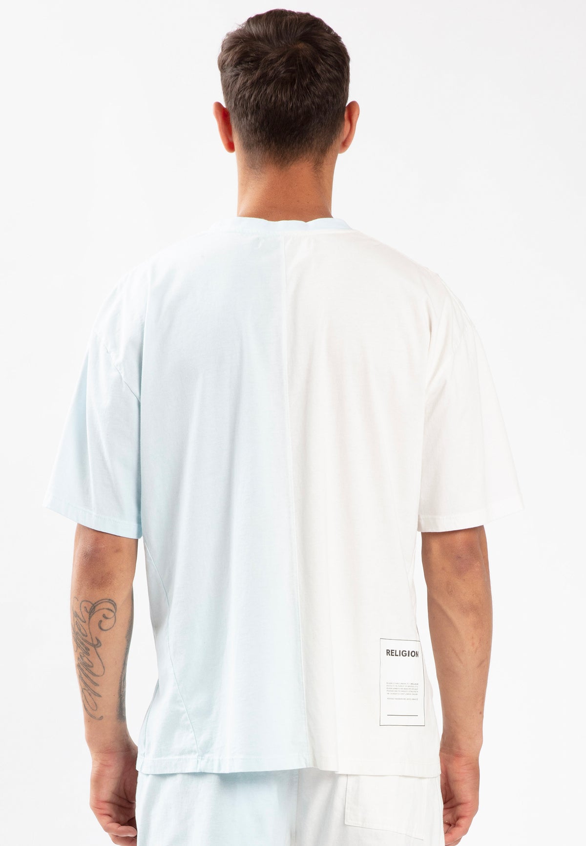 FADE T-SHIRT OFF WHITE &  ILLUSION BLUE
