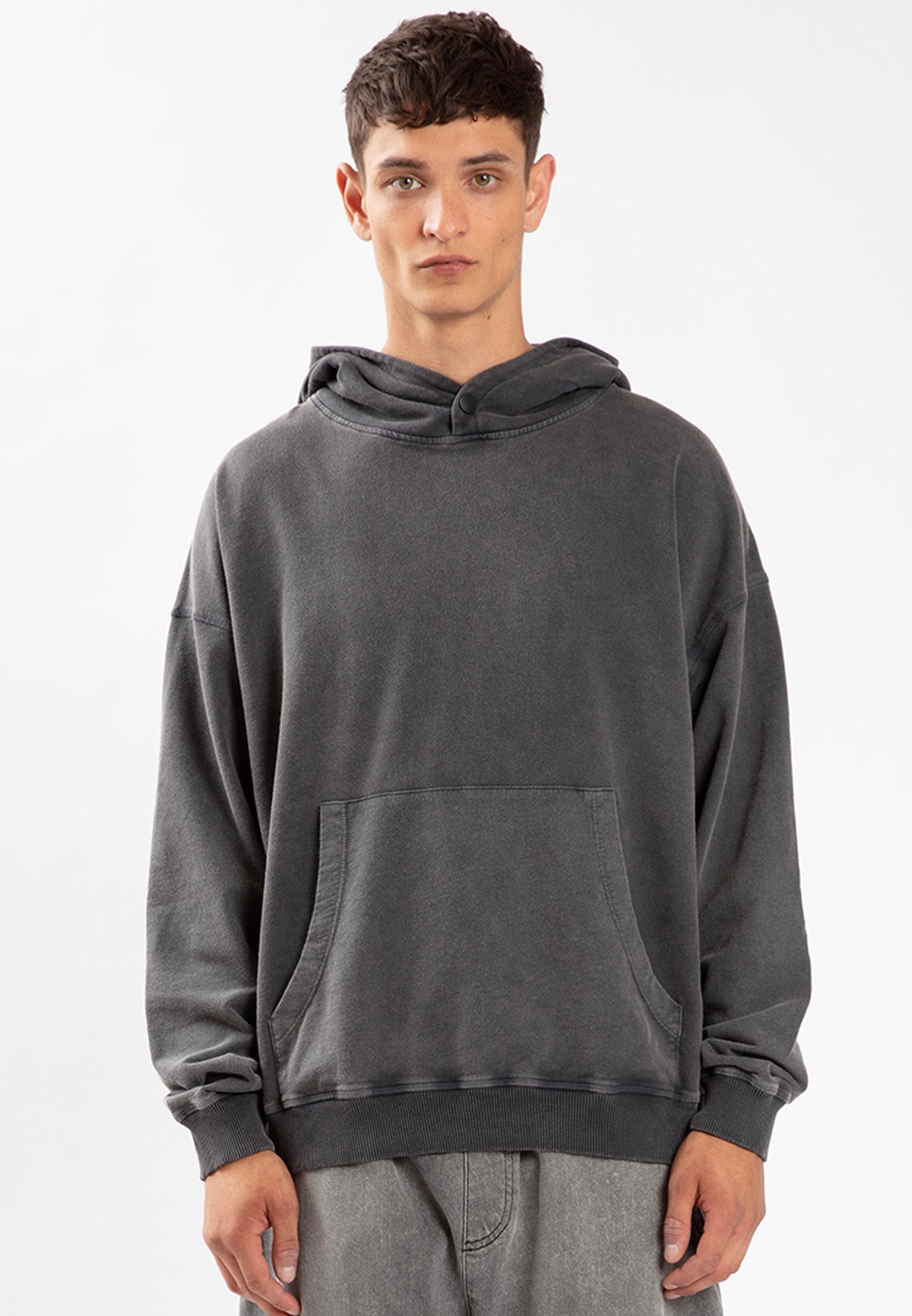 IRIDESCENT HOODIE WASHED CHARCOAL