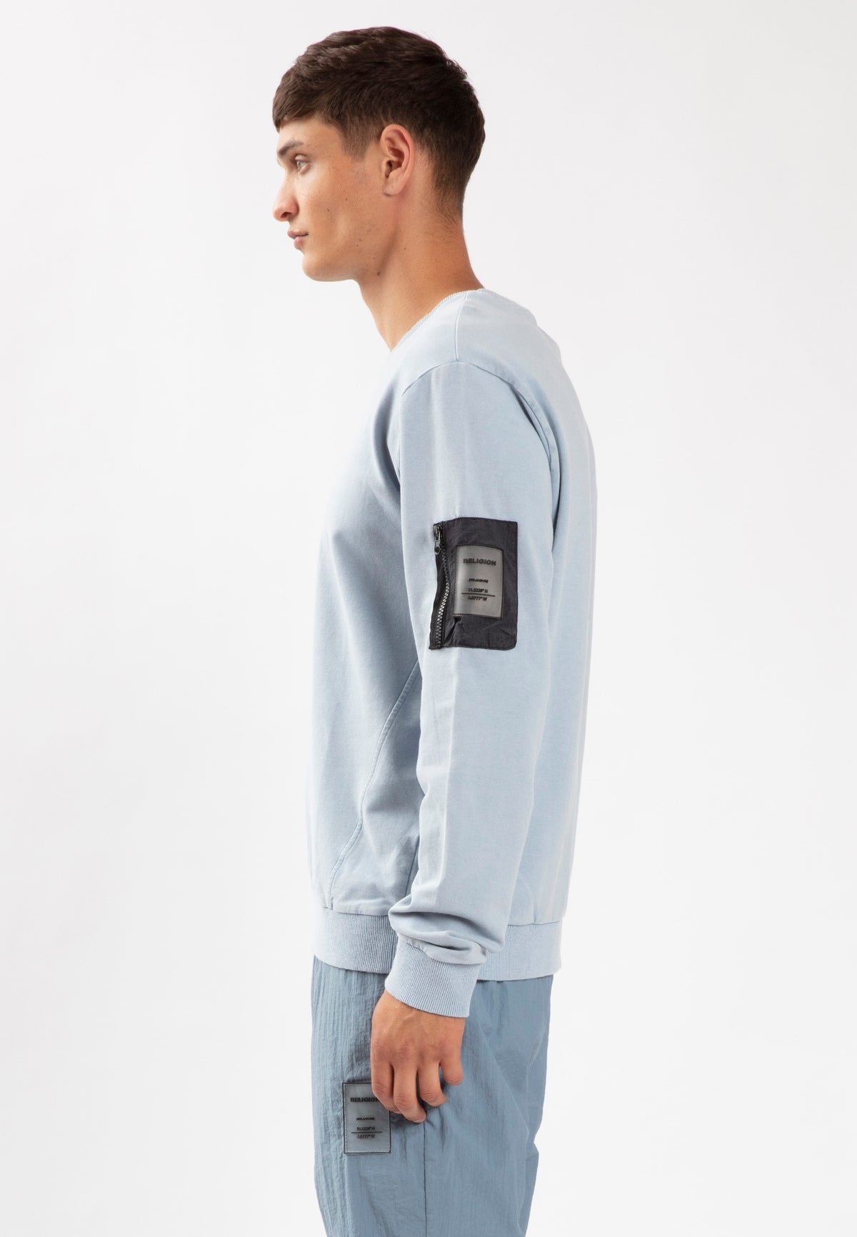 RECRUIT SWEAT WASHED ILLUSION BLUE