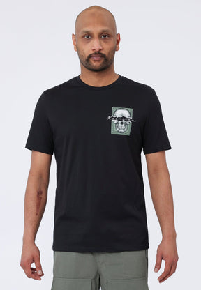 TEAR LABEL SKULL T-SHIRT BLACK