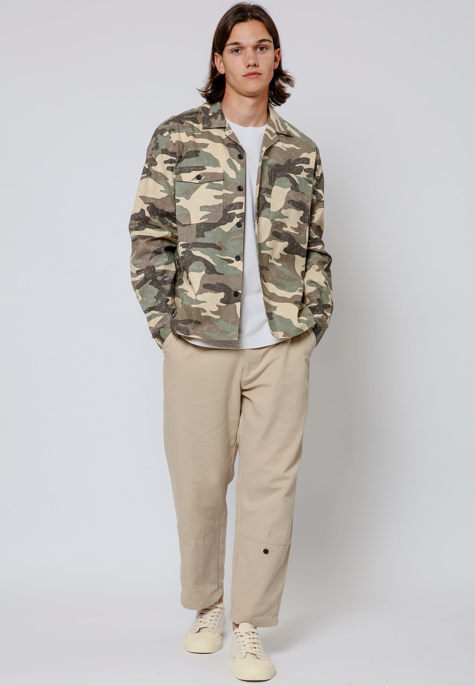 TACKLE CAMO SHIRT KHAKI & STONE