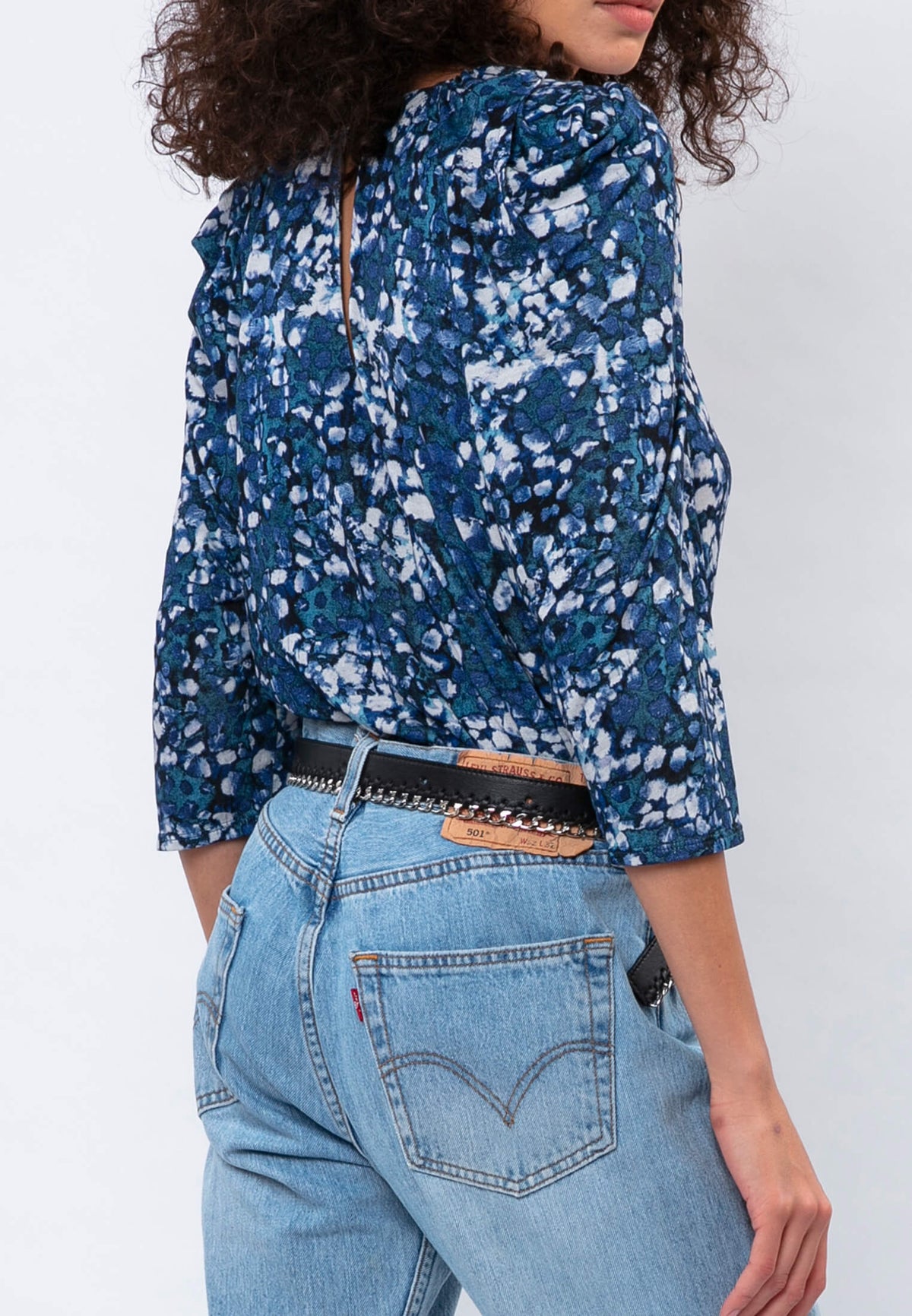 LAPIS TOP STILL PRINT NAVY & BALLAD BLUE