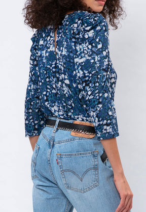 LAPIS TOP STILL PRINT NAVY & BALLAD BLUE