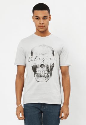 SPLIT SKULL T-SHIRT HIGH RISE