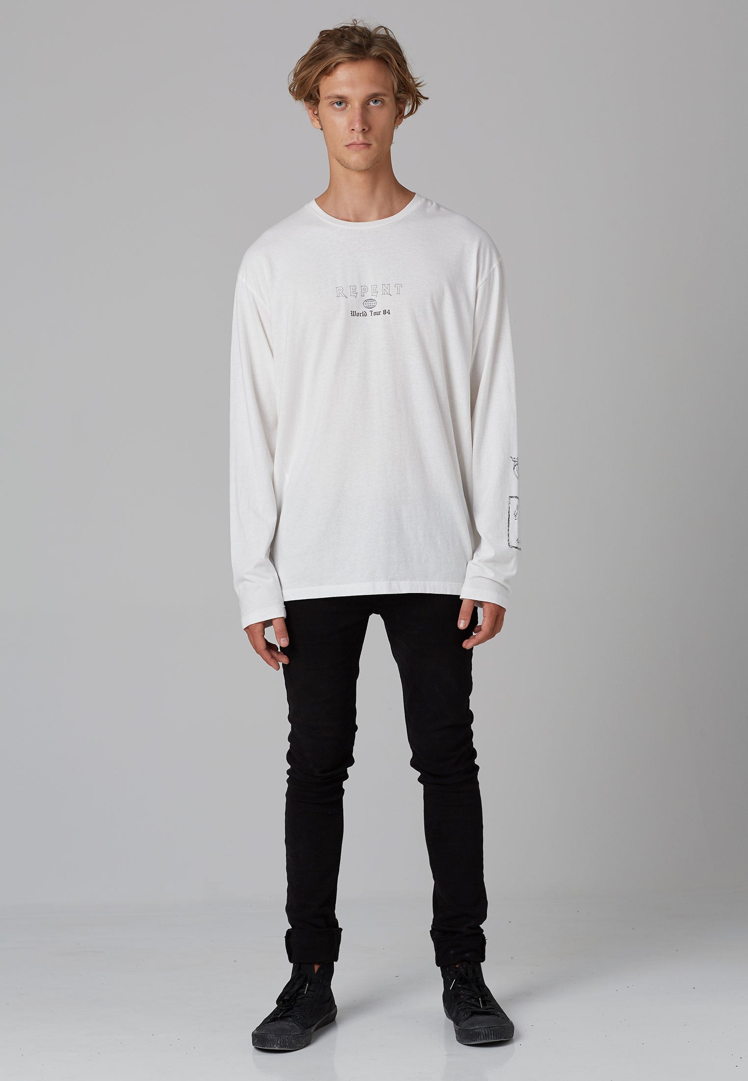 EXPLICIT LS T SHIRT VINTAGE OFF WHITE