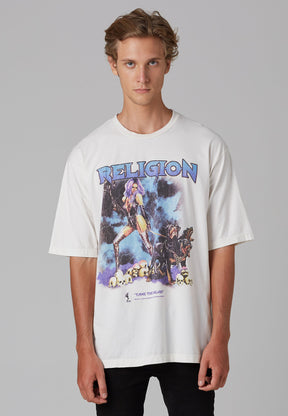 TAME THE BEAST T-SHIRT VINTAGE OFF WHITE