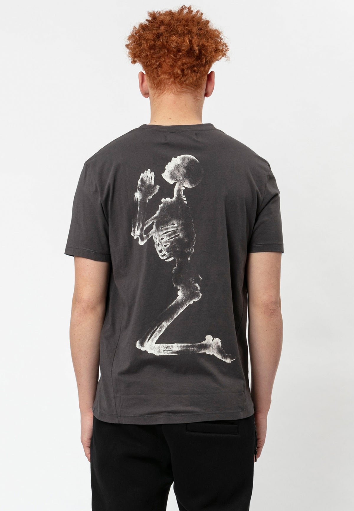 WASHED OUT T-SHIRT DARK METAL