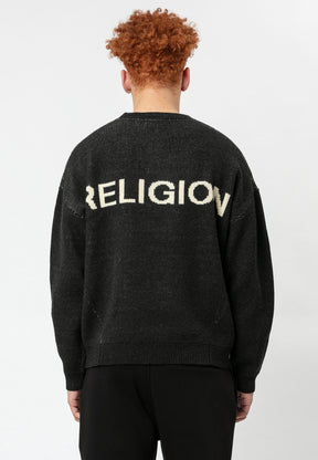 RELIGION KNIT WASHED BLACK