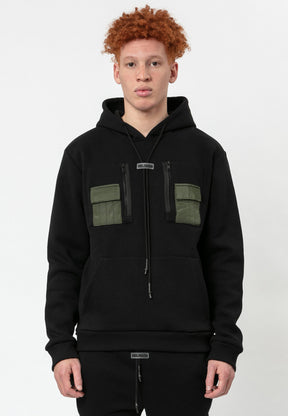 COMMAND HOODIE BLACK & KHAKI