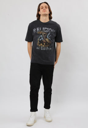 DON'T TREAD ON ME T-SHIRT WASHED BLACK
