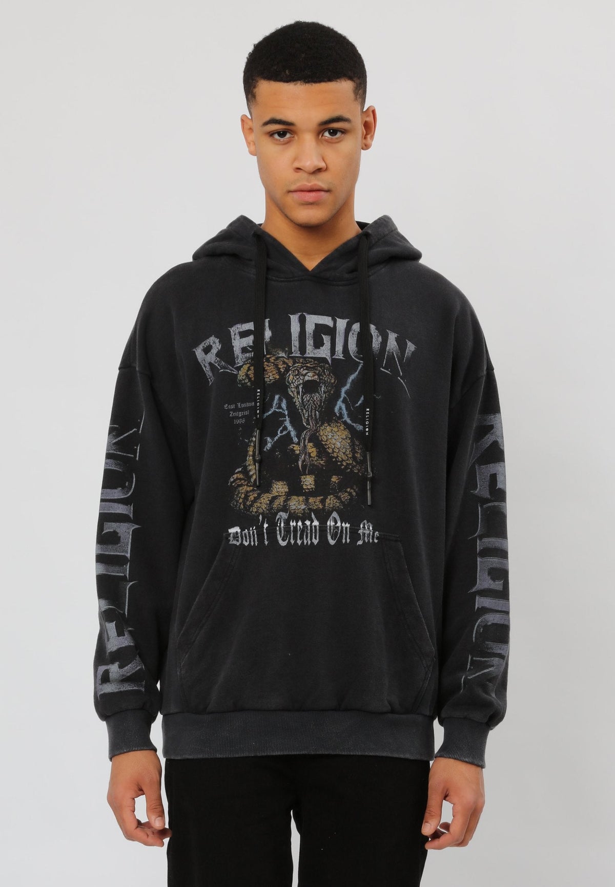 DON'T TREAD ON ME HOODIE VINTAGE BLACK