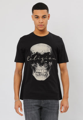SPLIT SKULL T-SHIRT BLACK