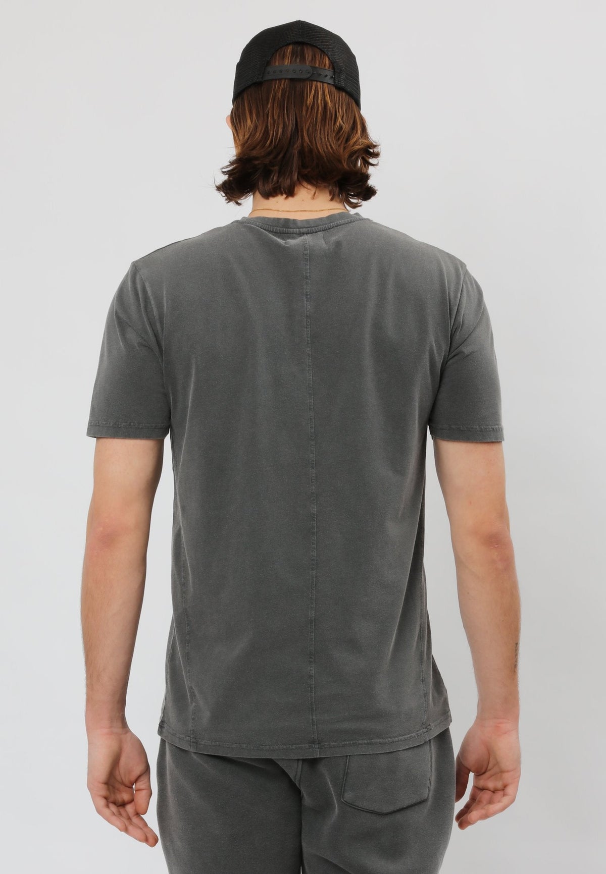 ACID TAG T-SHIRT WASHED CHARCOAL