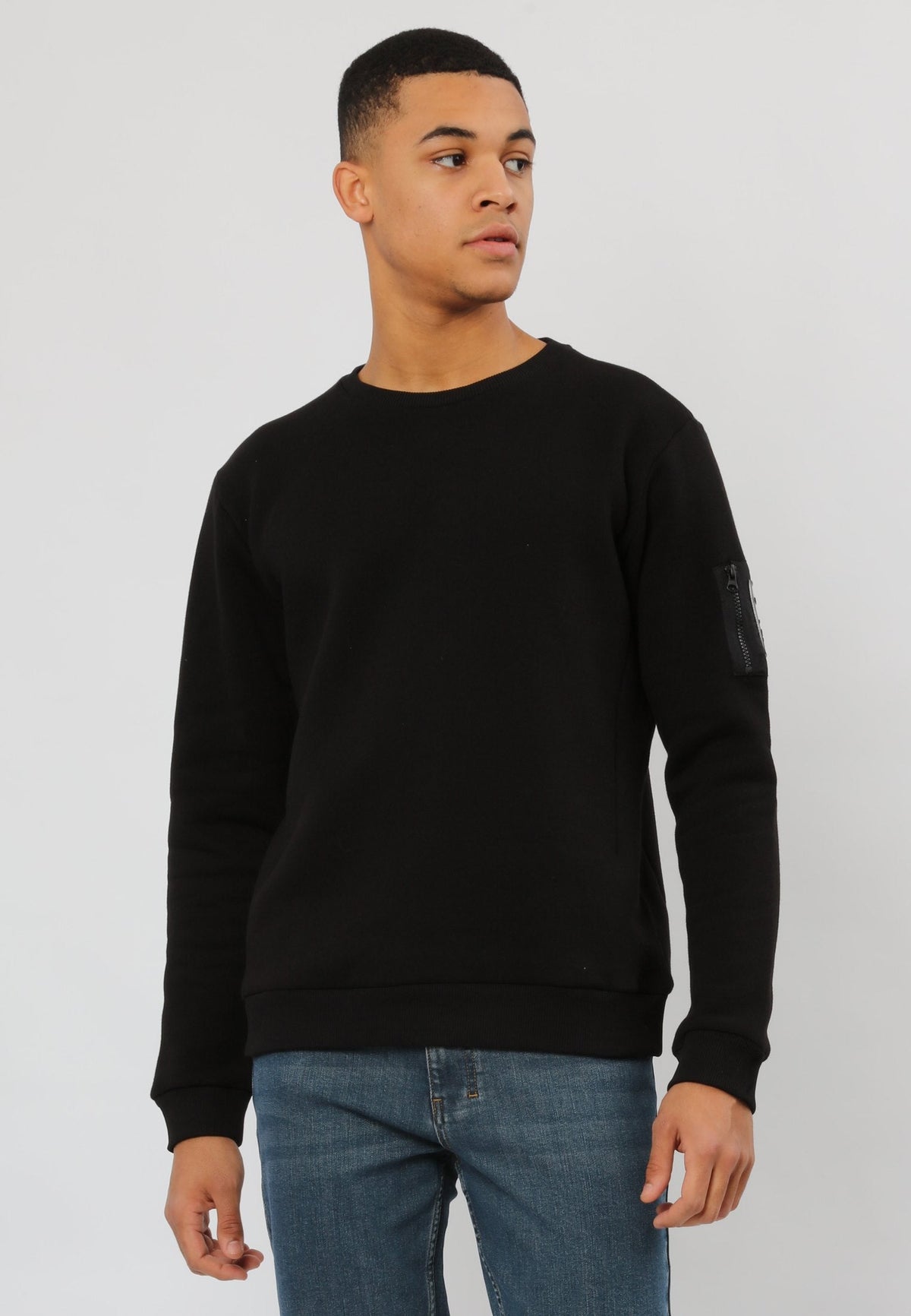 SLIDER HIGH NECK CREW BLACK