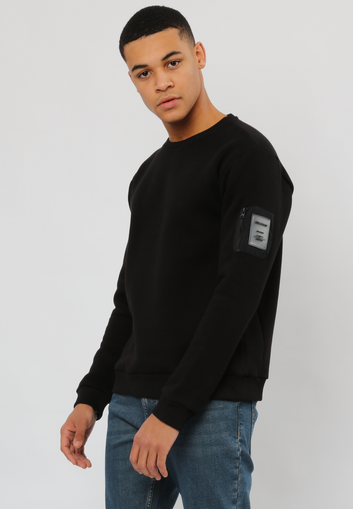 SLIDER HIGH NECK CREW BLACK