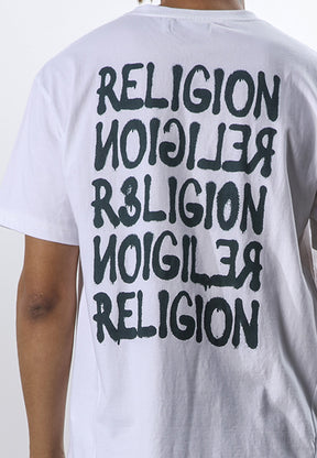 SPRAY TEXT T-SHIRT WHITE