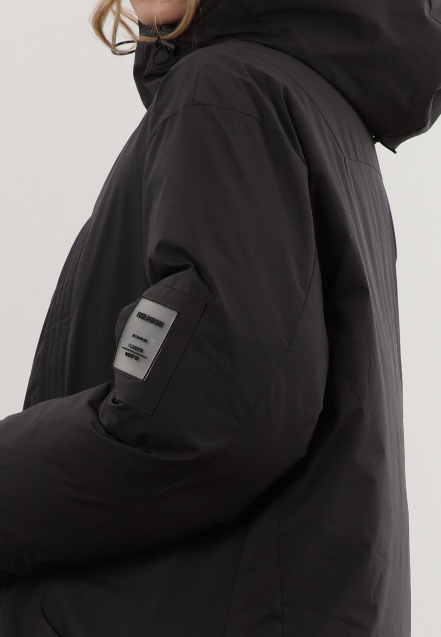 RELIGION Tactical Black Mid Length Parka