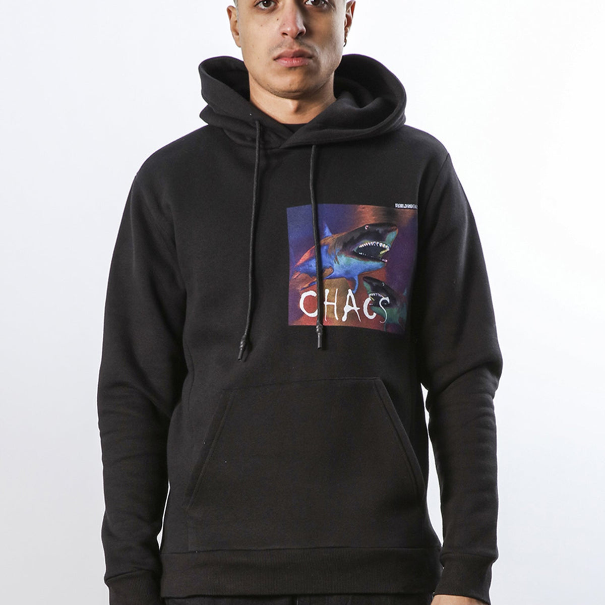 RELIGION Chaos Shark Graphic Hoodie