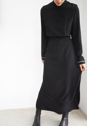 vRELIGION Centre Backless Black Midi Dress