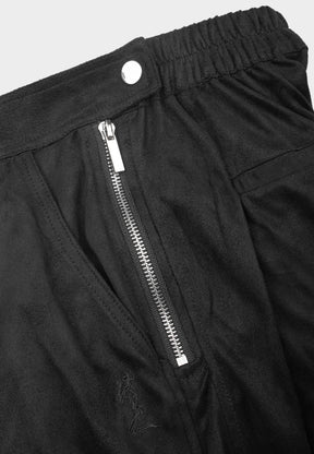 RELIGION Eon Faux Suede Black Trousers