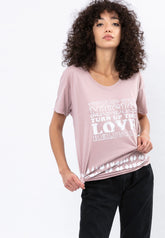MUSIC T-SHIRT TURN UP THE MUSIC BRULEE
