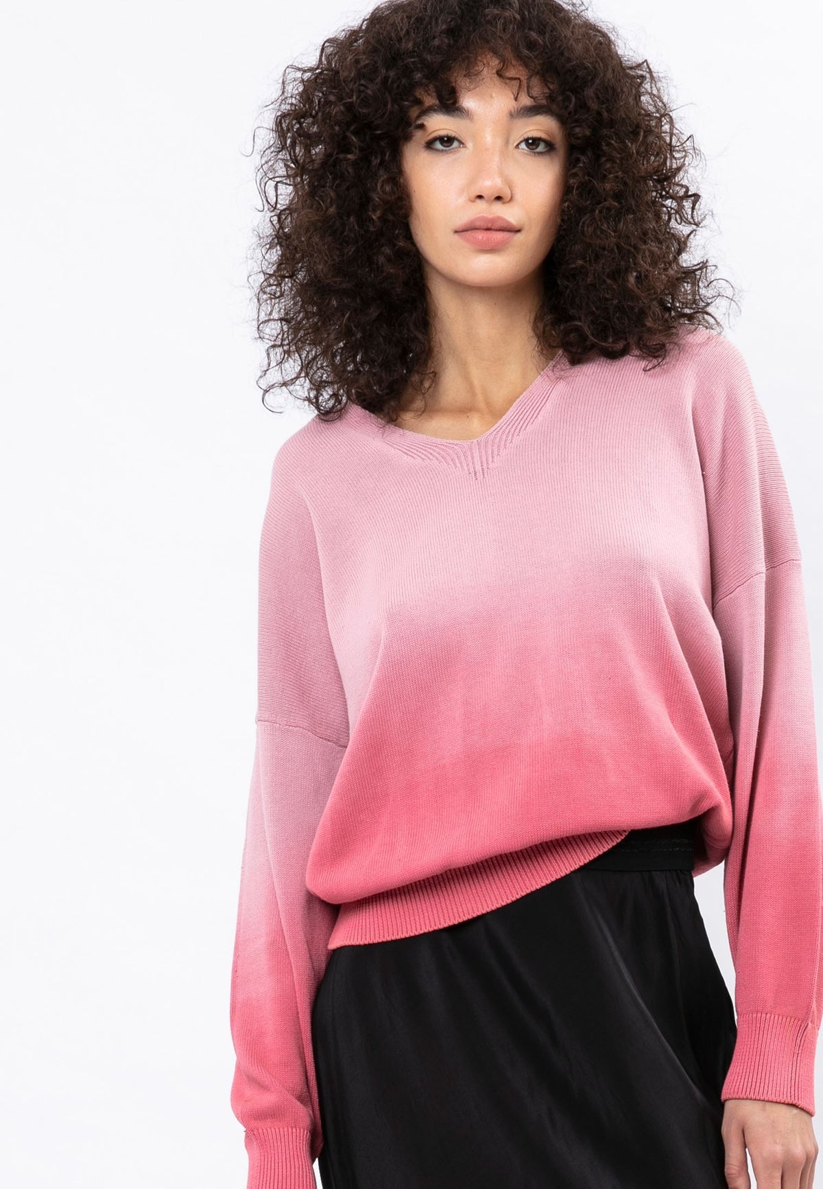 CORAL JUMPER DIP DYE ZEPHYR & CORAL