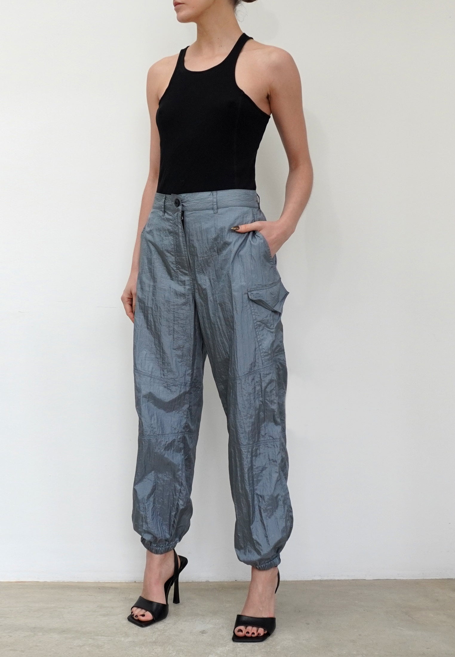 DISTANCE GREY CARGO TROUSERS