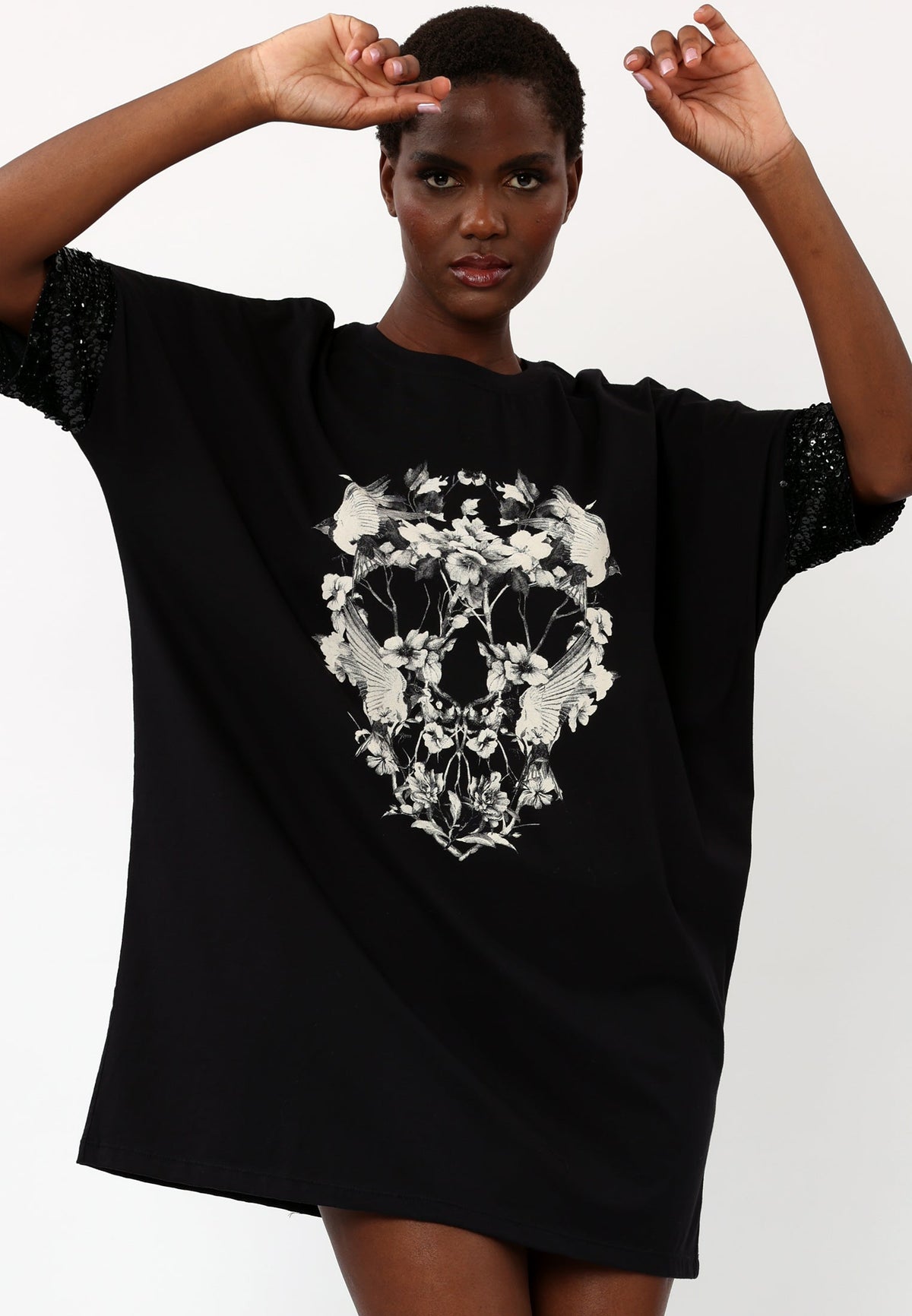 FLORET DRESS JET BLACK