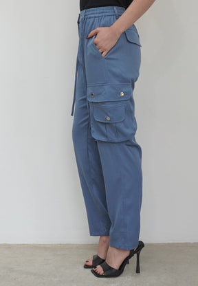 GLOW BLUE CARGO TROUSERS