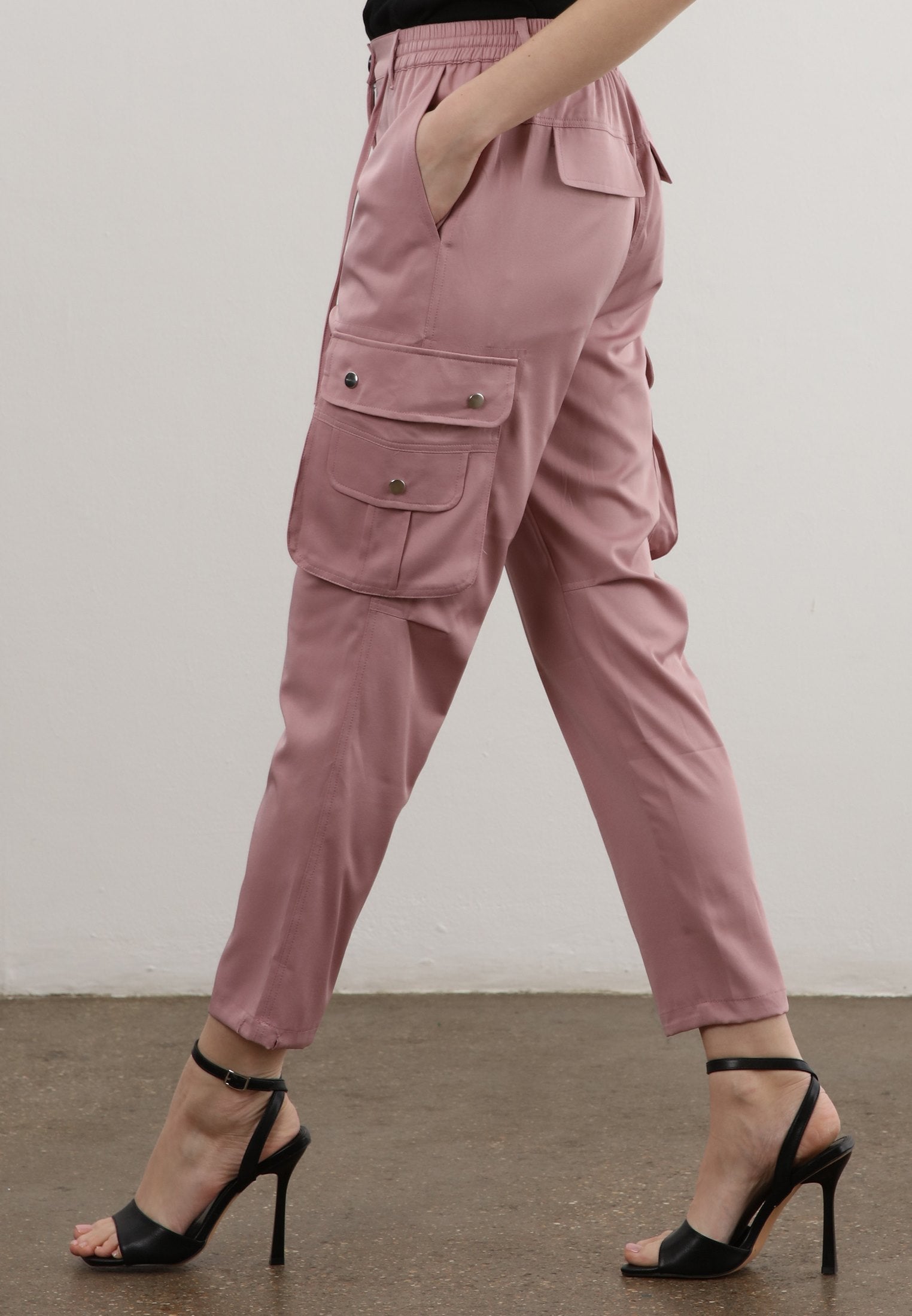 GLOW PINK CARGO TROUSERS