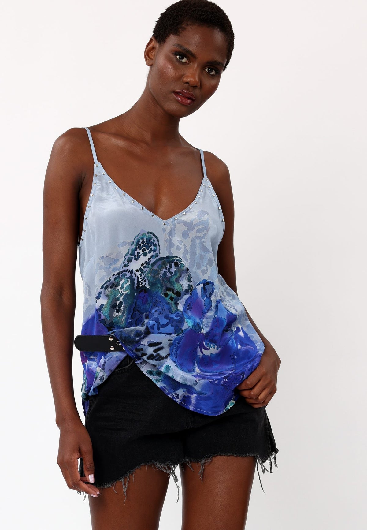 FRAME CAMI PERIPHERY BLUE