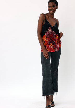 FRAME CAMI PERIPHERY BLACK