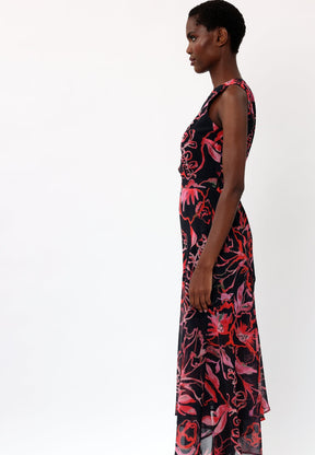 AMBER MAXI DRESS RISE POPPY RED