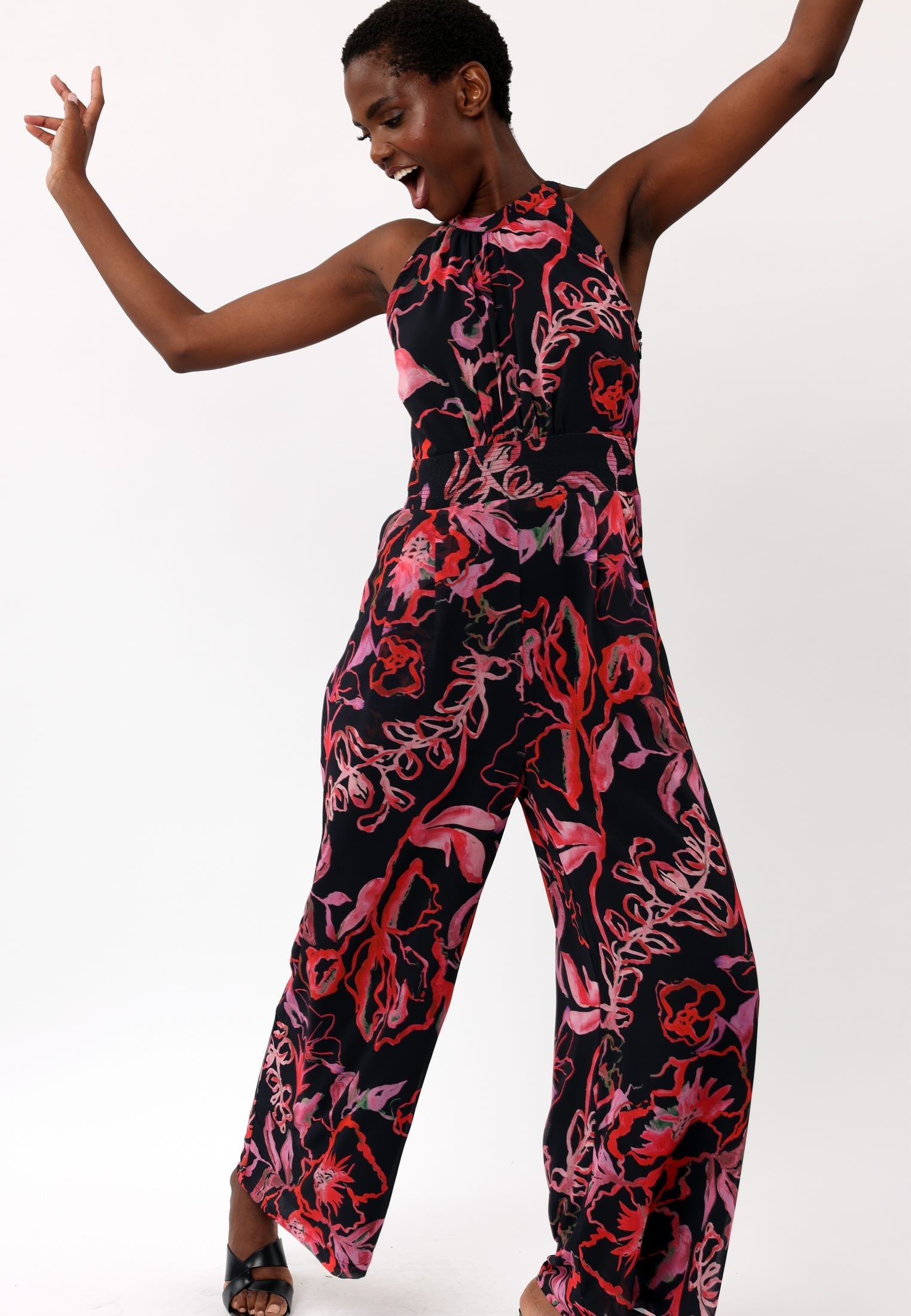 NOBLE JUMPSUIT RISE POPPY RED