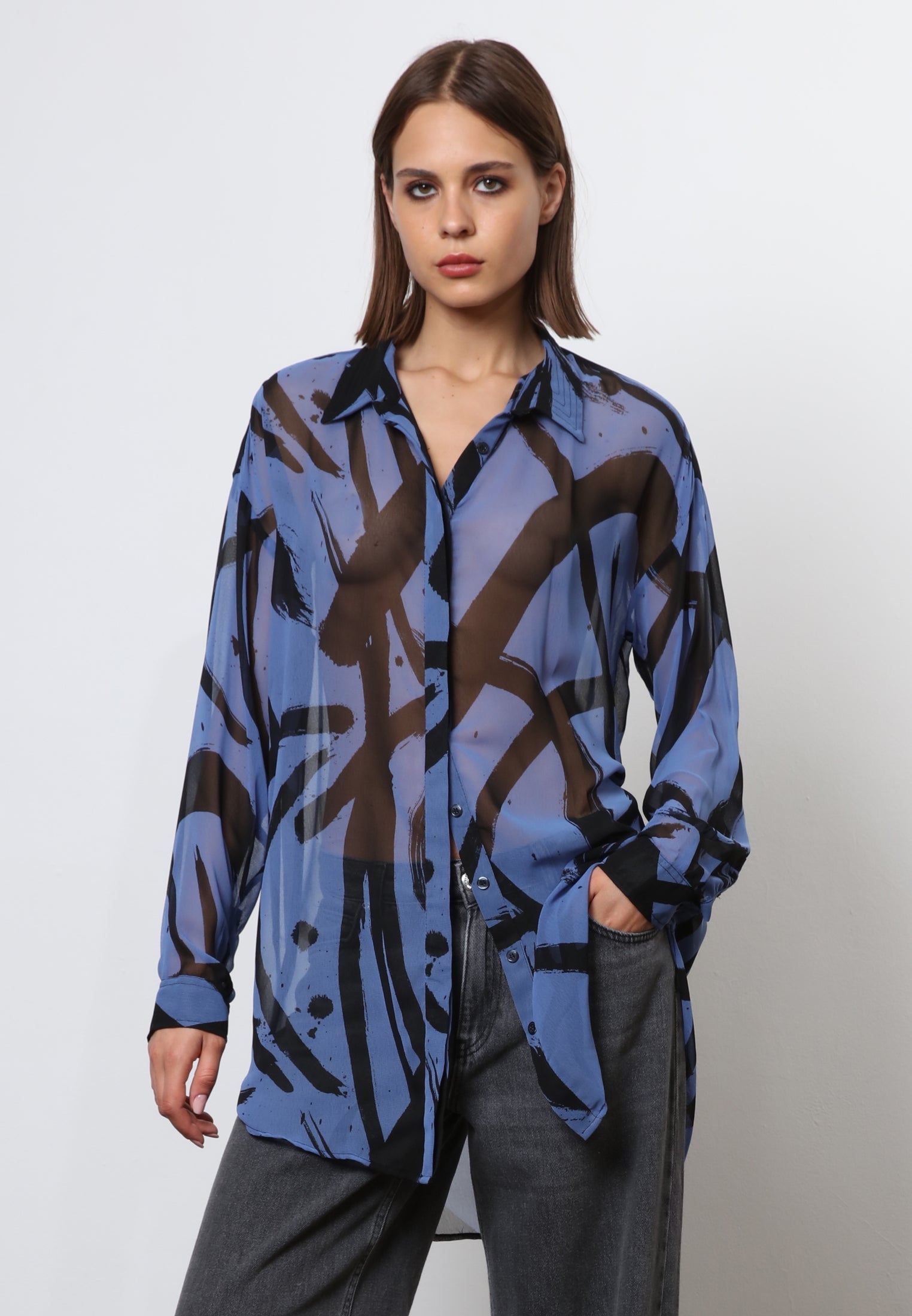 DUSK SHIRT BLUE & BLACK