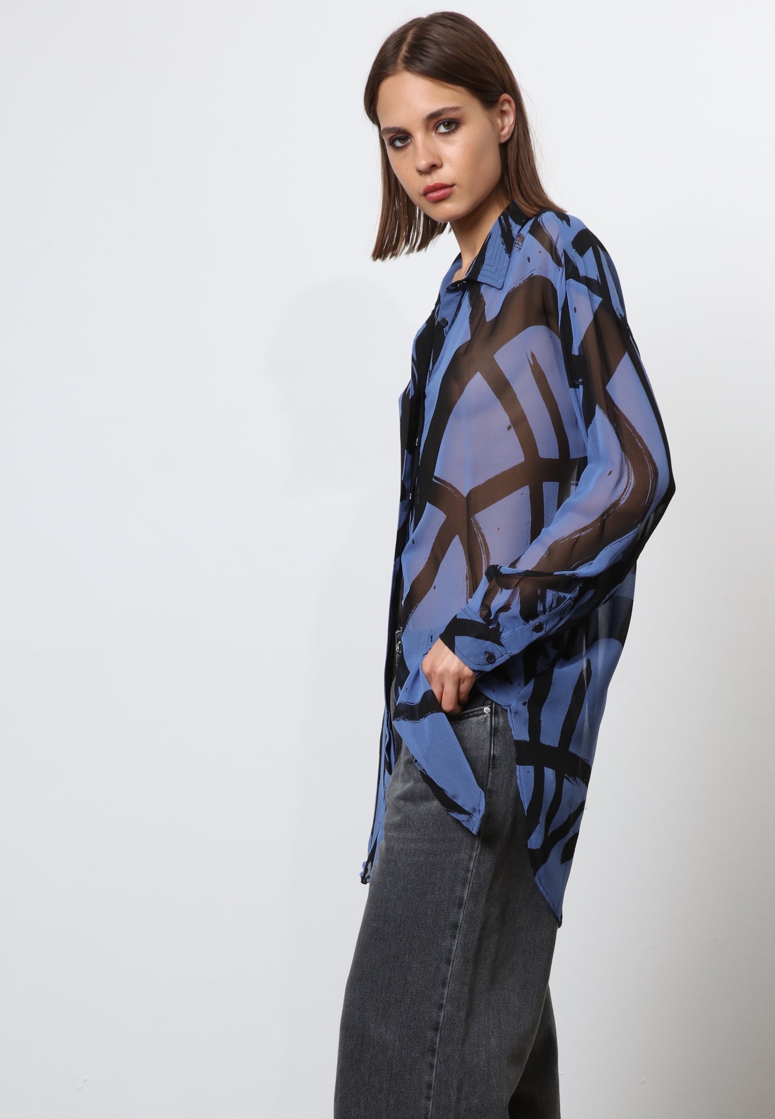 DUSK SHIRT BLUE & BLACK