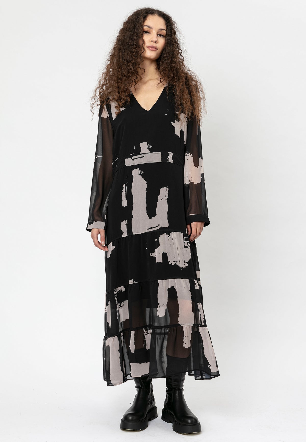SELECT MAXI DRESS FACADE PRINT