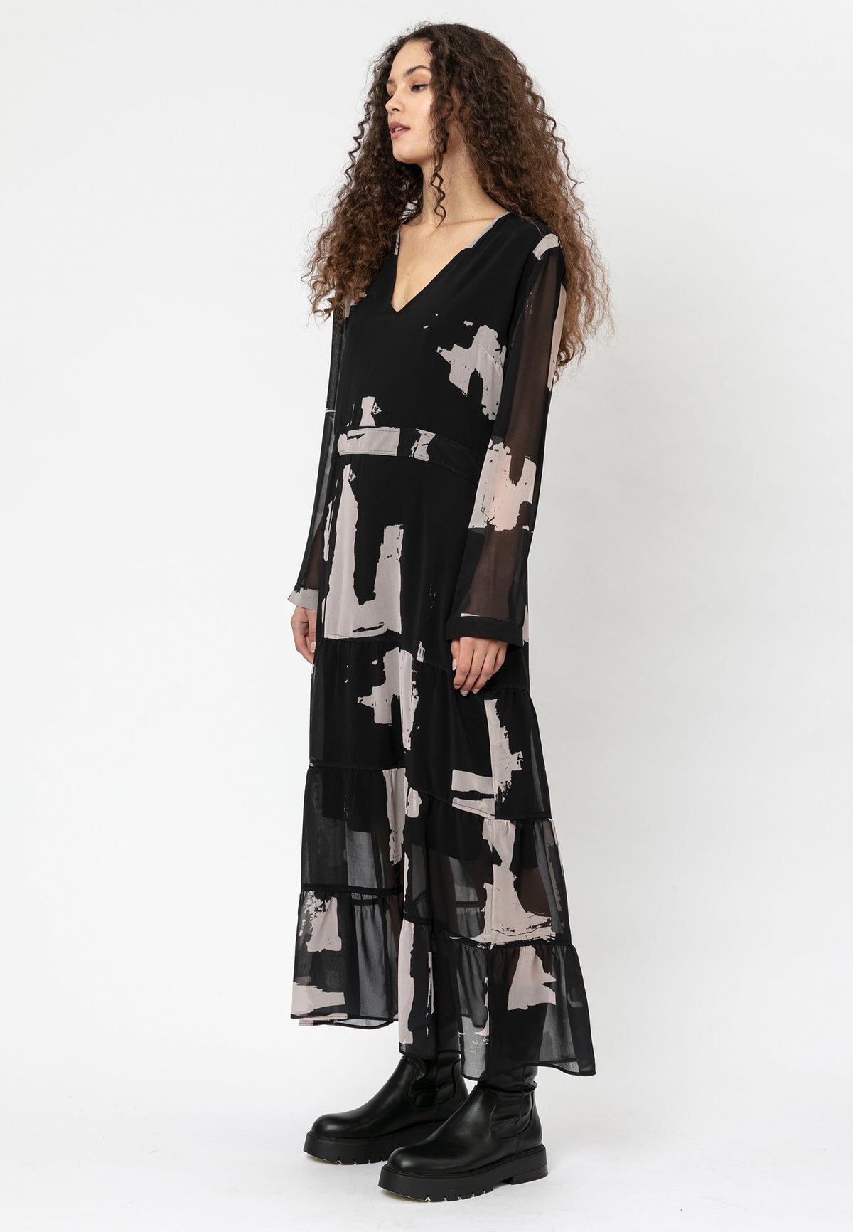 SELECT MAXI DRESS FACADE PRINT