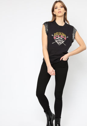 HEART T-SHIRT BLACK
