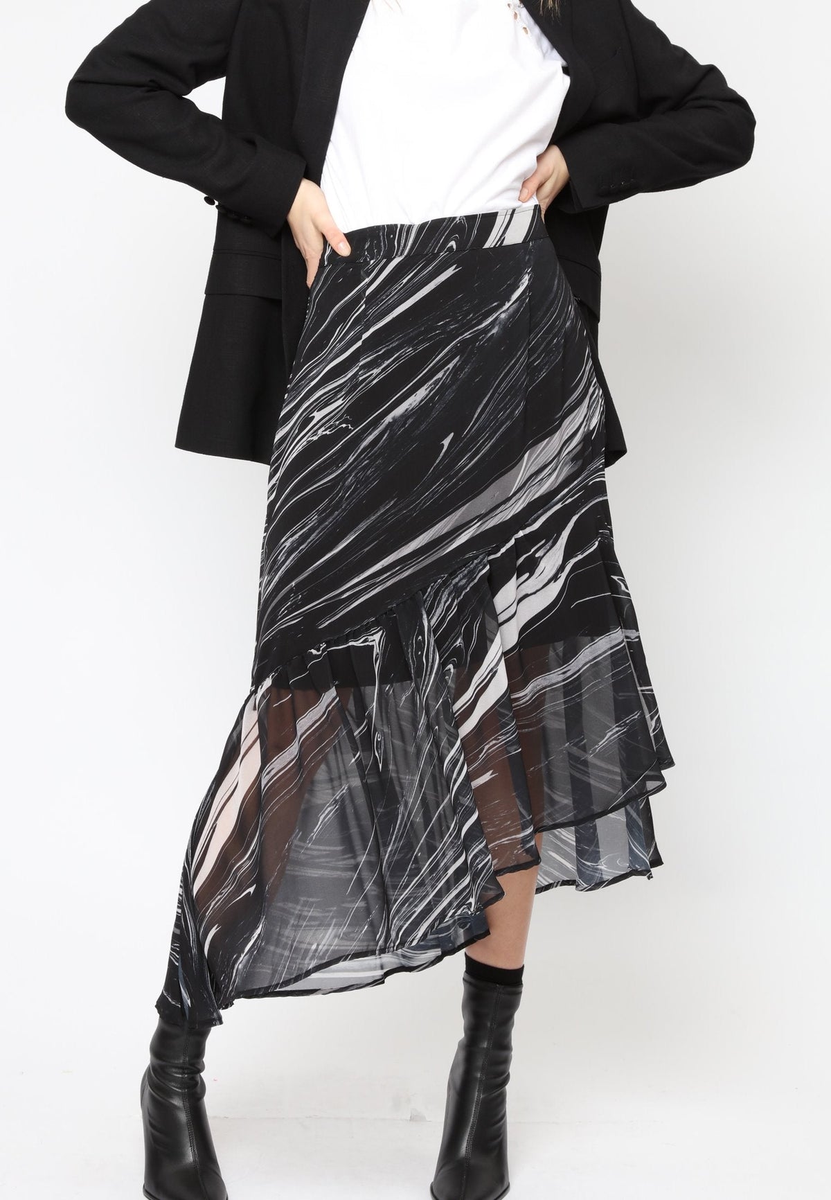 DAZZLE SKIRT ALABASTER
