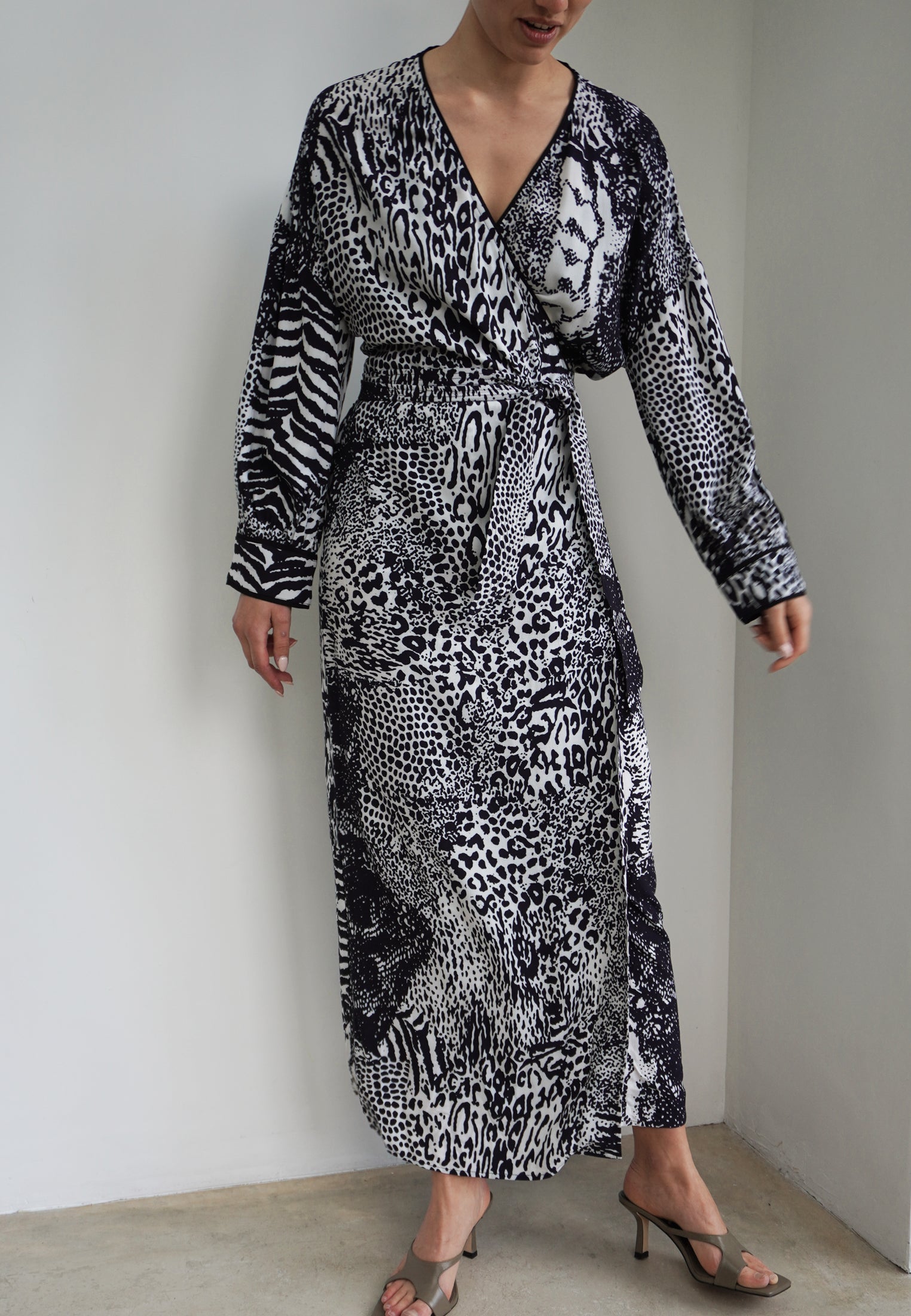 Leopard wrap shop maxi dress