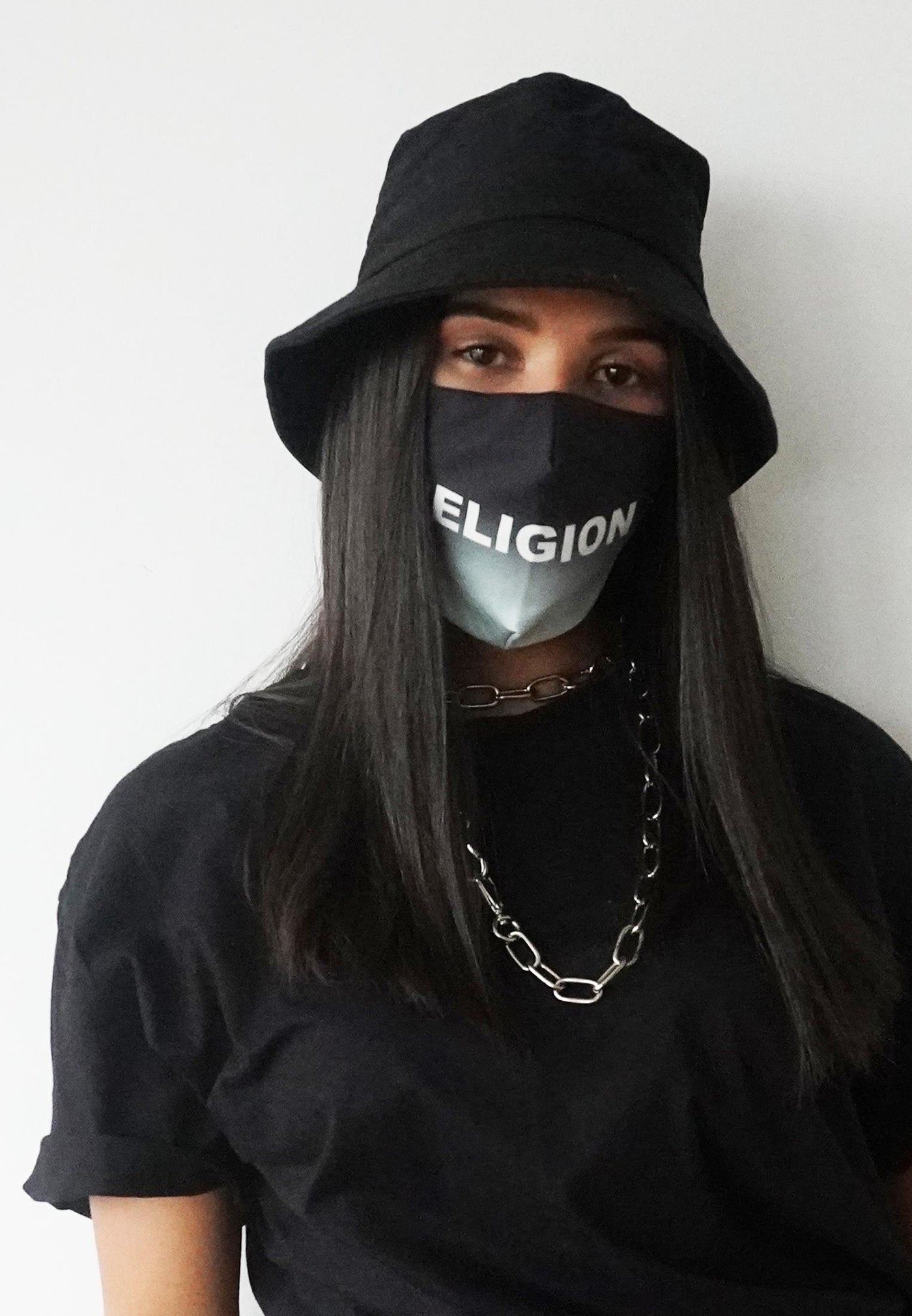 RELIGION Face Mask Gradient Mint Print