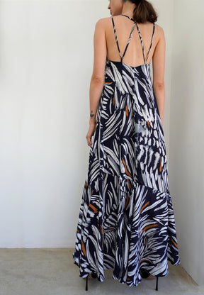 RELIGION Ara Plume Print Maxi Dress